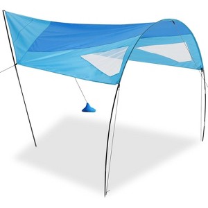 Ultra-Portable Beach Shade Canopy?provides 150 sq. ft. coverage. Sets up in minutes for on-the-go sun protection. - 1 of 4