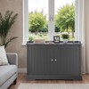 LunaLulinlk Hidden litter box with removable partition, enclosed cat toilet furniture, gray - 2 of 4