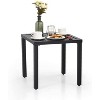 3pc Patio Bistro Set with Square Table - Red - Captiva Designs: Weather-Resistant, Steel Frame, Cushioned Chairs - 3 of 4