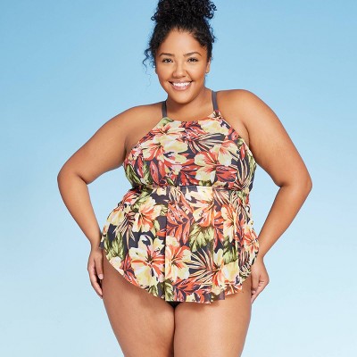 high neck racerback tankini