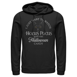 Men's Disney Hocus Pocus Just Want to Eat Halloween Candy Pull Over Hoodie - 1 of 3