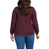 Lands' End Women's Lightweight Jersey Lace Mix Long Sleeve Pintuck Top - 2 of 4