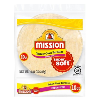 Mission Gluten Free Super Size Yellow Corn Tortillas - 10.84oz/10ct