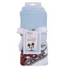 NoJo Disney Mickey and Minnie Mouse Blue, White and Red Winter Holiday "Oh, What Fun!" Snowflakes Photo Op Super Soft Baby Blanket - 4 of 4