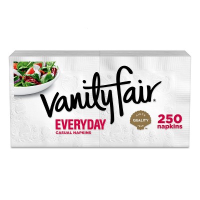 Vanity Fair Entertain Disposable Paper Napkins, White, 240 count 