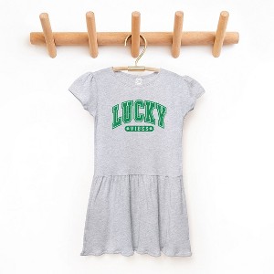 The Juniper Shop Lucky Vibes Distressed Toddler Graphic Dress - 1 of 3