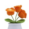 Unique Bargains Artificial Plants Hand-Knit Lily of the Valley DIY Pot Yarn 1.97"x1.97"x5.51" 1 Pcs - 4 of 4