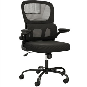 Infurnic Task and Office Chairs, Office Chair with Adjustable Lumbar Support and Armrests, for Home and Office, Black, 25.59"*25"*40" - 1 of 4
