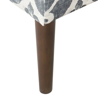 Suri Blue Medallion Pattern Modern Armless Accent Chair