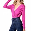 Women's Baylee Wrap Long Sleeve Bodysuit - WISTERIA LANE - 2 of 4