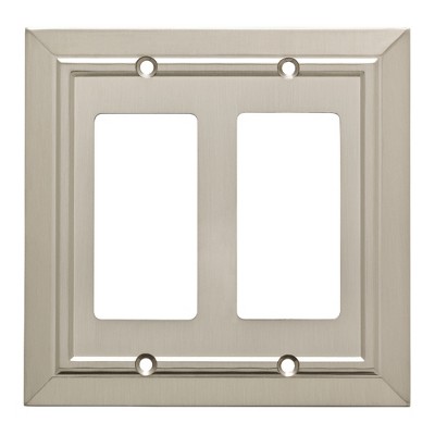 Franklin Brass Classic Architecture Double Decorator Wall Plate Nickel