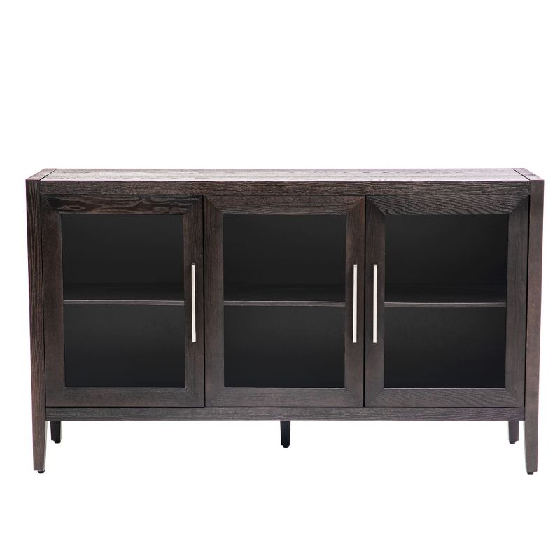 Modern Sideboard, Buffet Storage Cabinet with Tempered Glass Doors and Adjustable Shelves-ModernLuxe, 5 of 15