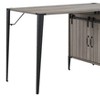 HDZNVF 48 inch Gray and Black Finish Writing Desk - 4 of 4