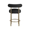 Meridian Furniture,Bordeaux Black Boucle Fabric Stool, Set of 2 - 2 of 4