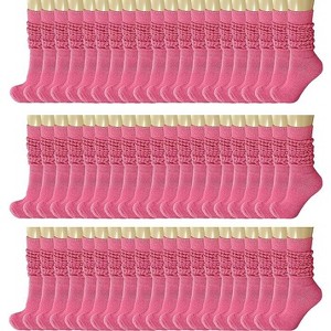 120 Pairs Extra-Long Heavy Slouch Socks – Women's Shoe Size 5-10, Cotton Blend, Retro 80s Style - 1 of 1
