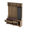 Cesicia Multi-purpose Hall Tree with Bench, Coat Rack, Storage Shelves, and DIY Pegboard,for Hallways, Living Room - 3 of 4