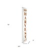 HomeRoots 72" White And Orange Rustic Solid Wood Happy Harvest Porch Sign - 3 of 4