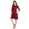24seven Comfort Apparel Perfect Fit and Flare Pocket Dress - 2 of 4