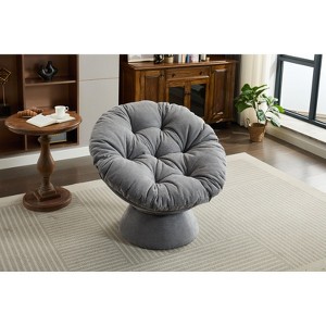 NicBex Oversized Papasan Chair Swivel Accent Chair with 360 Degree Swivel Barrel Chair for Living Room, Bedroom - 1 of 4