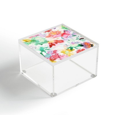 Ninola Design Spring Memories Floral Painting Acrylic Box - Deny Designs