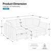 Belffin 6-Piece Modular Sleeper Sectional with Storage & Reversible Chaise – Velvet Convertible Sofa Bed - 4 of 4