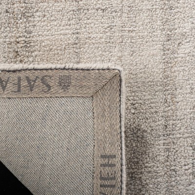 Handmade Abstract Cushion-Soft Gray Wool Area Rug