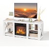VINGLI Fireplace TV Stand for up to 70 inch TVs, Farmhouse Entertainment Center with Electric Fireplace Heater & Adjustable Shelves - 2 of 4