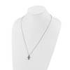 Chisel Stainless Steel Antiqued and Polished Cross Pendant on a 24.5" Cable Chain Necklace - 4 of 4