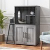 Cat Litter Box Enclosure Furniture, Hidden Double Litter Box Cabinet with Ladder, Entertaining Platform & Washroom Indoor - 4 of 4