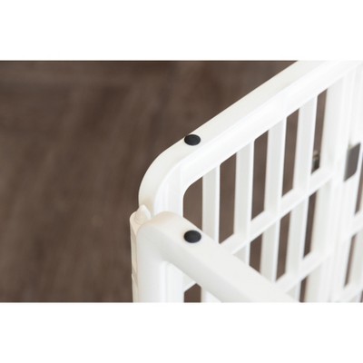 White Plastic 4-Panel Pet Playpen for Small and Medium Dogs