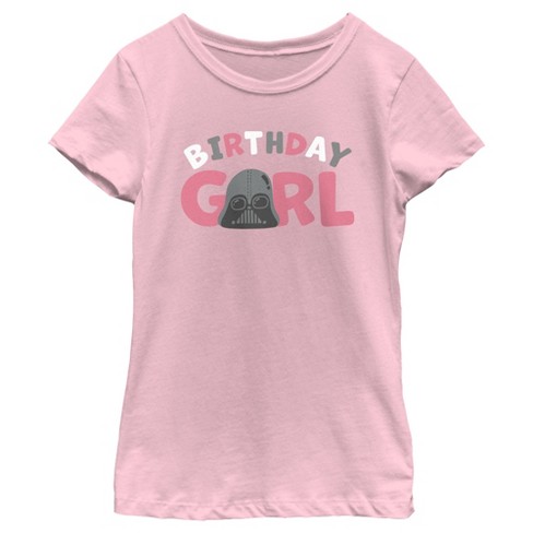 Girl's Star Wars Birthday Girl Cartoon Darth Vader T-Shirt - image 1 of 4