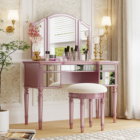 Vanity table deals gold