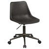 TiramisuBest Brown Upholstered Adjustable Office Chair, Curved Seat, Rolling Casters - 2 of 4