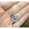 Pompeii3 1/4Ct Diamond Curve Heart Shape Pendant Necklace in White, Yellow, or Rose Gold - 3 of 4