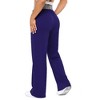 Womens Wide Leg Pants Drawstring Workout Sweat Pants for Women Comfy High Waist Pajama Legging with Pockets Athletic - 3 of 4