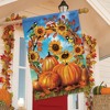 Briarwood Lane Autumn Wreath Still Life House Flag Fall Sunflowers Pumpkins 28" x 40" - 4 of 4