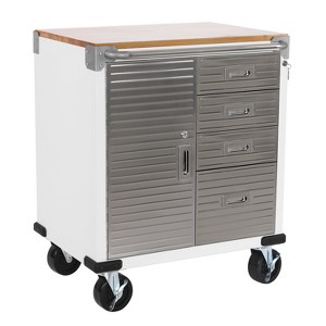 Seville Classics UltraHD 4-Drawer Cabinet with Wood Top, 28" x 25" x 34.5" - 1 of 4