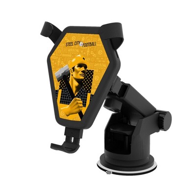 Keyscaper Pittsburgh Steelers 2024 Edition 10-Watt Wireless Car Charger