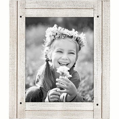 Americanflat Rustic Picture Frame with polished glass - Displays Textured Wood and Polished Glass for Wall and Tabletop