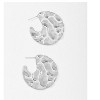 Hollywood Sensation Open Round Stud Earrings 1.625 Inches Silver - 3 of 4