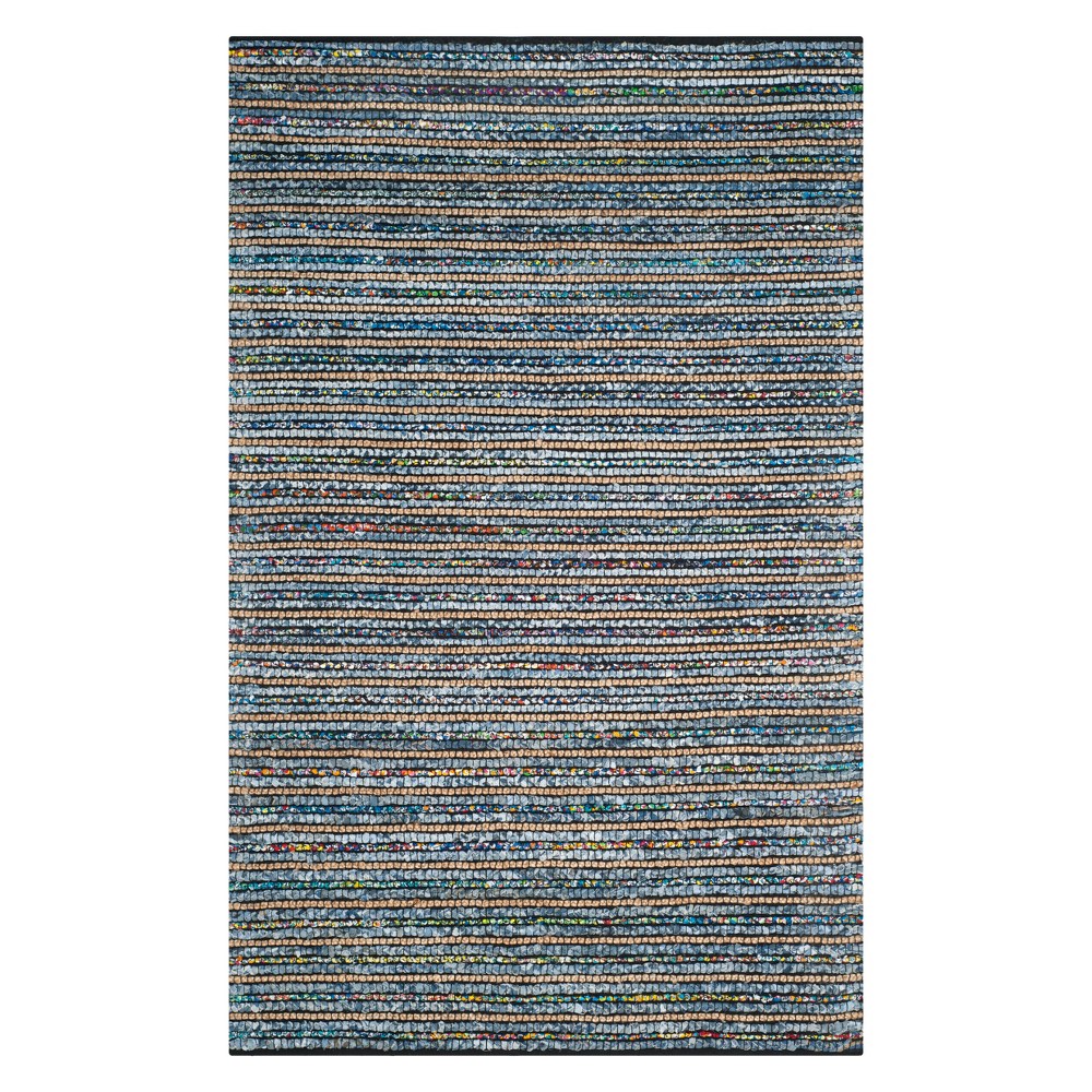 6'x9' Stripe Area Rug Natural - Safavieh