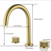 Mixxidea 3 Holes Widespread Bathroom Faucet Gold - 3 of 3