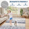 Washable Area Rugs for Living Room,Low Pile Non Slip Vintage Oriental Soft Accent Carpet,Stain Resistant Foldable Floor Mats for Bedroom,Dining Room - 4 of 4