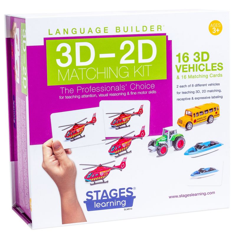 Stages Learning Materials Language Builder® 3D-2D Matching Vehicles Kit, 1 of 5