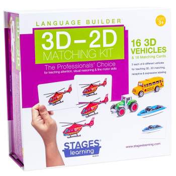 Stages Learning Materials Language Builder® 3D-2D Matching Vehicles Kit