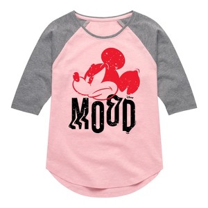Girls' - Disney - Mickey & Friends Shirt Tail Raglan Graphic T-shirt - 1 of 3
