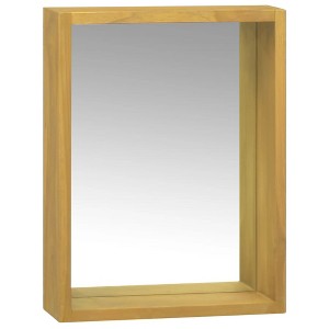vidaXL Mirror Cabinet 11.8 in.x3.9 in.x15.7 in. Solid Wood Teak - 1 of 4