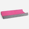 Bacati - Owls Pink/Gray Pink Dots Girls Cotton Changing Pad Cover - 3 of 4
