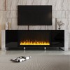 Vynxaria 68" Black Modern TV Center with 34.2" Electric Fireplace and Storage - 2 of 4