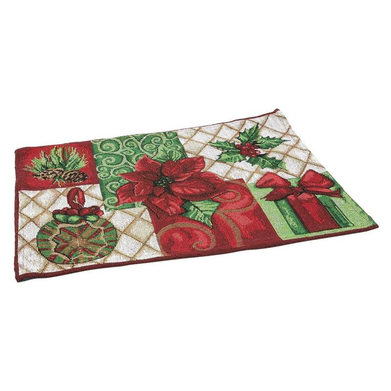 Juvale Cloth Christmas Table Placemats, Set of 6 Holiday Placemats for Xmas Decorations, 13 x 18.5 In, 3 of 5